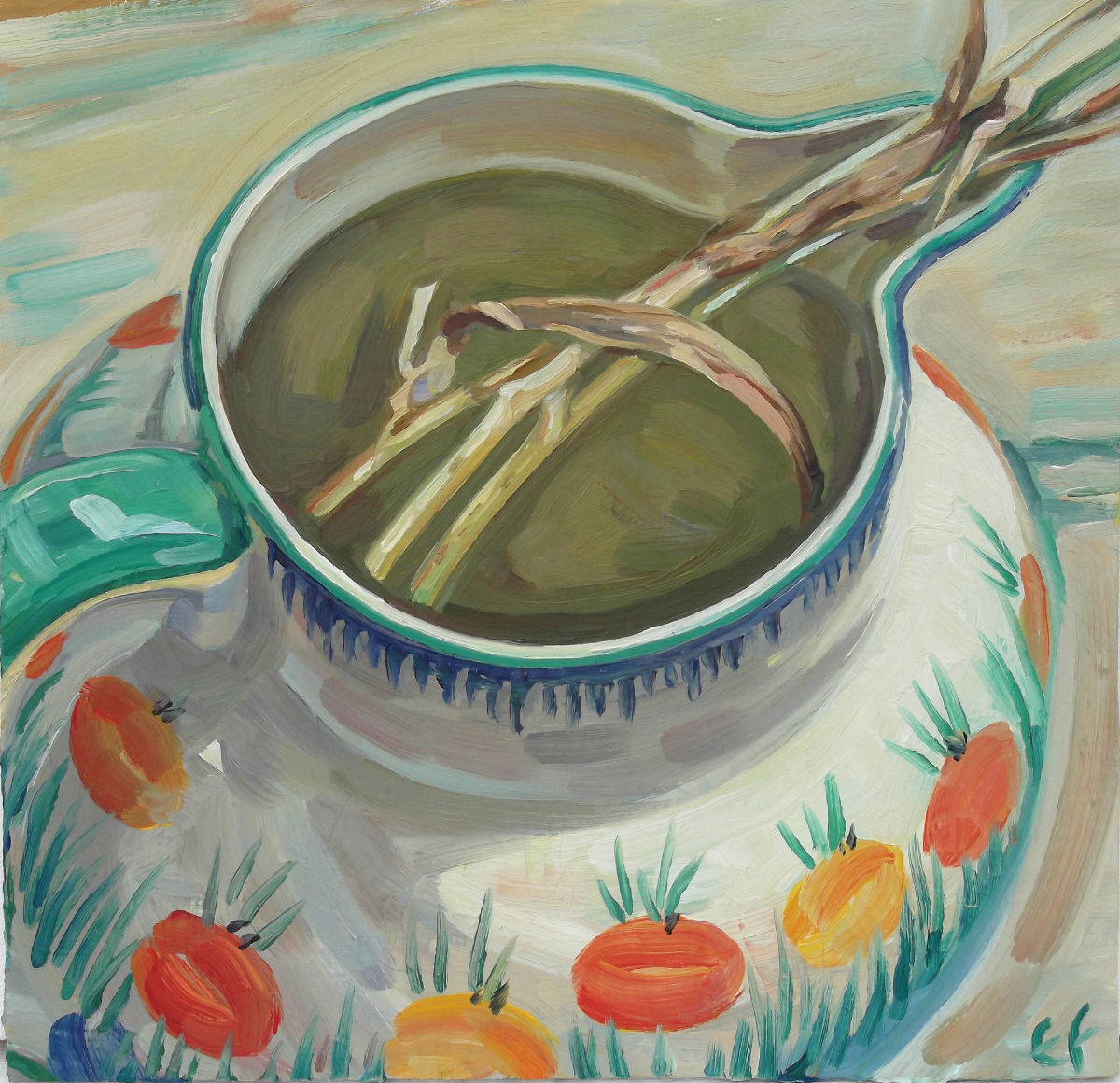 Wheat stalks in jug
