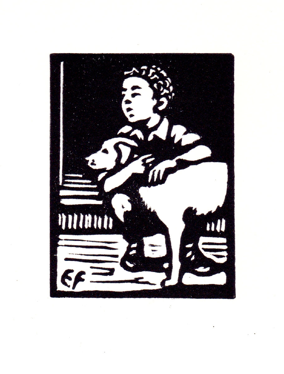 June, Boy and dog
